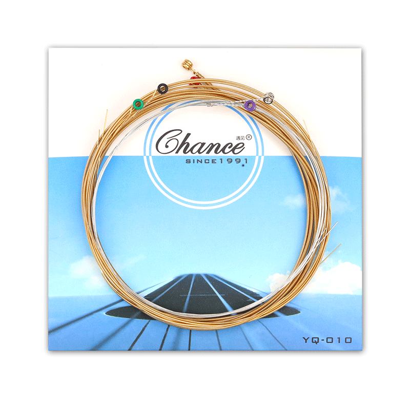 ພົບກັບ Chance Guitar Strings Folk Acoustic Guitar Strings Set of Single Strings, 1 Set ມີ 6 ສາຍສີດຳ, ຄົບຊຸດ Guitar Hyun