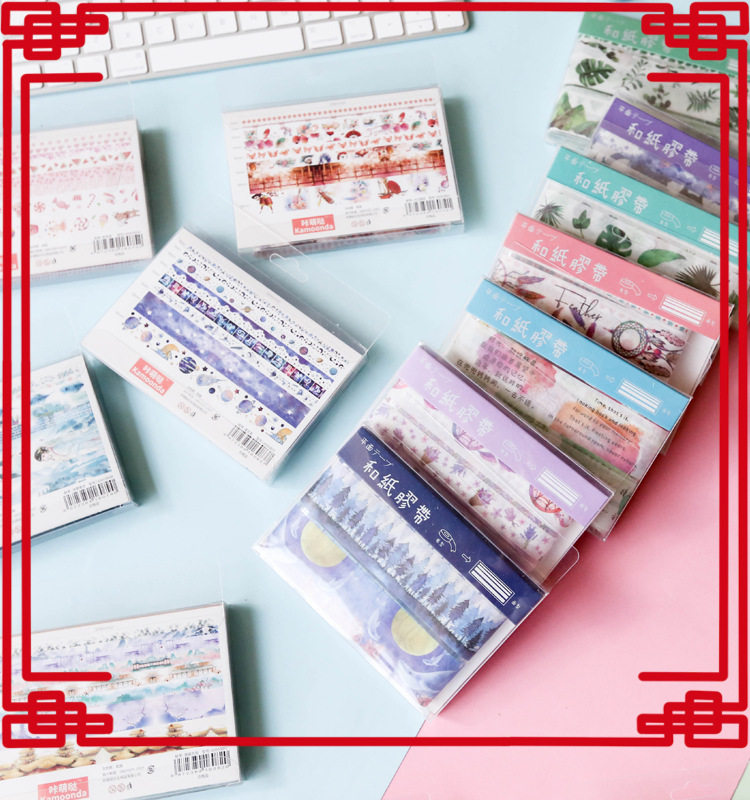 2-cycle-suit hand ledger sticker hand ledger adhesive tape and paper cartoon text Creative Plane Ancient Wind Trim Japan-ROK Composition