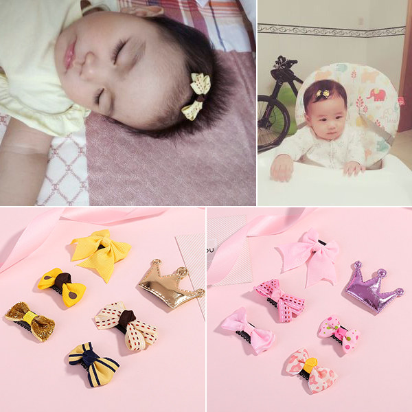 新生婴儿发夹发量少安全夹韩国公主可爱女宝宝头饰发带小童汗毛夹