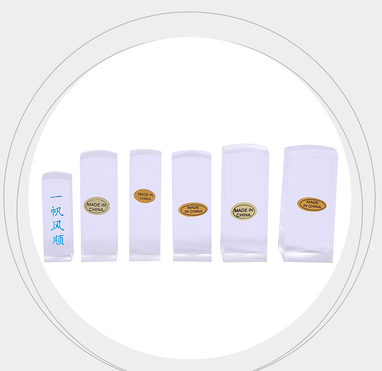 Transparent White Crystal Square Spec 60MM Height Full Series Laser Engraving Seal Material Wholesale Seal