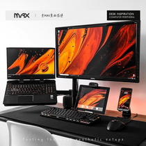 Laptop stand monitor combination support frame office desktop hanging height adjustable base shelf