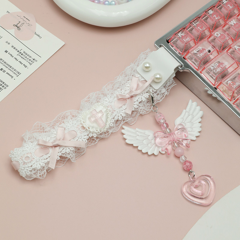 Keyboard Ribbon Made68 Decorative Lace Cute Wooting Ribbon Pendant Maitong Ace Meijiaoshi Atk
