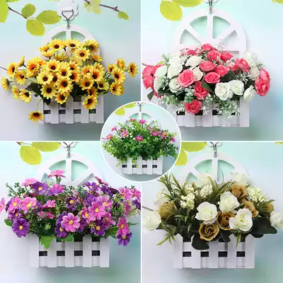 Home decoration wall wall hanging hanging orchid plastic fake flower dry flower simulation floral set dry flower ornaments flower arrangement potted plant