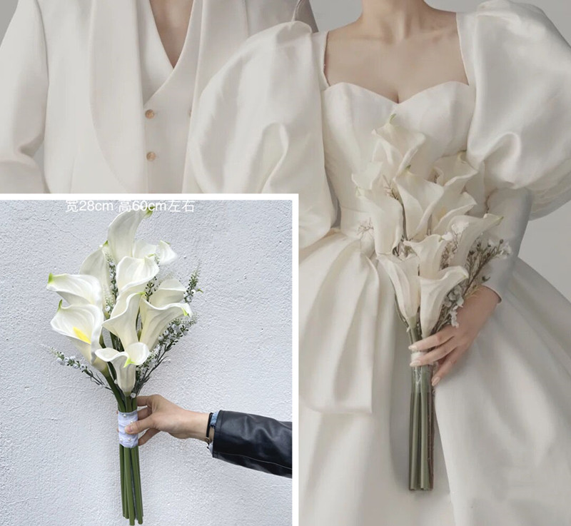 Wedding Dress Photography Photographic Props Simulation Hand touts the bouquet of the bouquets of the bouquets of the bouquets of flowers and the creative bouquet of flowers