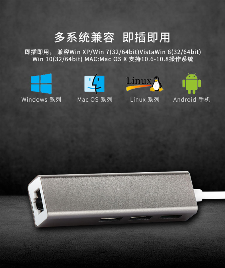 Asus Dell HP Lenovo kê của Apple macbook usb máy tính xách tay chuyển đổi cáp nhỏ nối mới giao diện mạng HUB splitter card adapter trạm type-c docking - USB Aaccessories đầu sạc micro usb