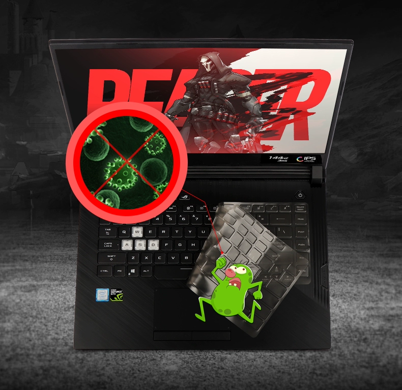 ASUS ROG Gun God Magic 3 máy tính xách tay 15,6 inch bàn phím máy tính bảo vệ máy nghe nhạc miếng dán bụi quốc gia - Phụ kiện máy tính xách tay