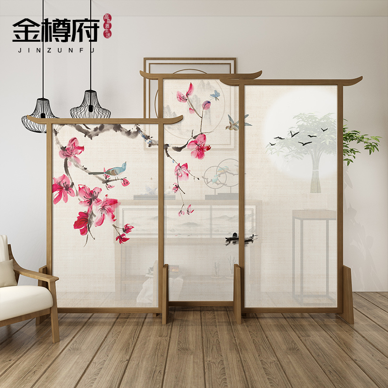 New Chinese Screen Partition Living Room Bedroom Sheltering home Bugart Xuanguan Mobile Small-family-type seat screen minimalist Hyundai