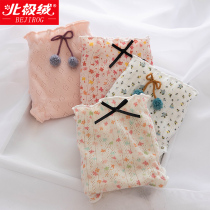 4 cotton underwear female middle waist size Japanese cute cotton breathable seamless girl student breifs