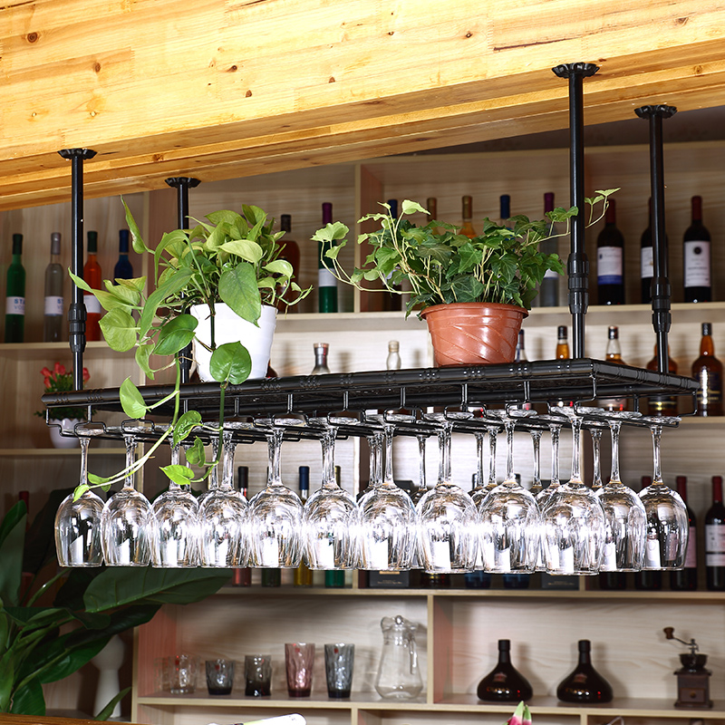 European-style hanging upside-down wine cup holder bar bar dining room wine cup holder home simple tall cup holder red wine holder