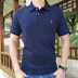 Áo thun ngắn tay POLO RL Nam Slim Cotton Ve áo Business Casual Màu trơn Paul Pony Polo Áo hè