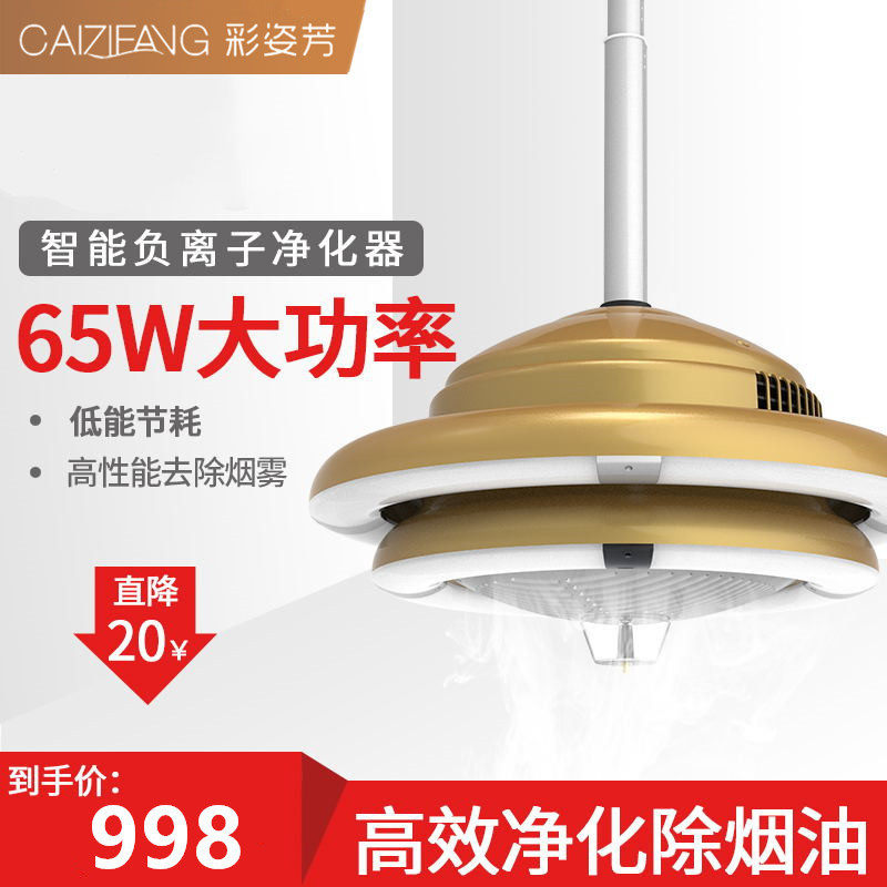 Hot Pot Barbecue Oil Smoke Air Purifier Seafood Stew Noodle Peculiar Smell Commercial Smoke Extraction Chess room Mahjong Machine Smoking Light