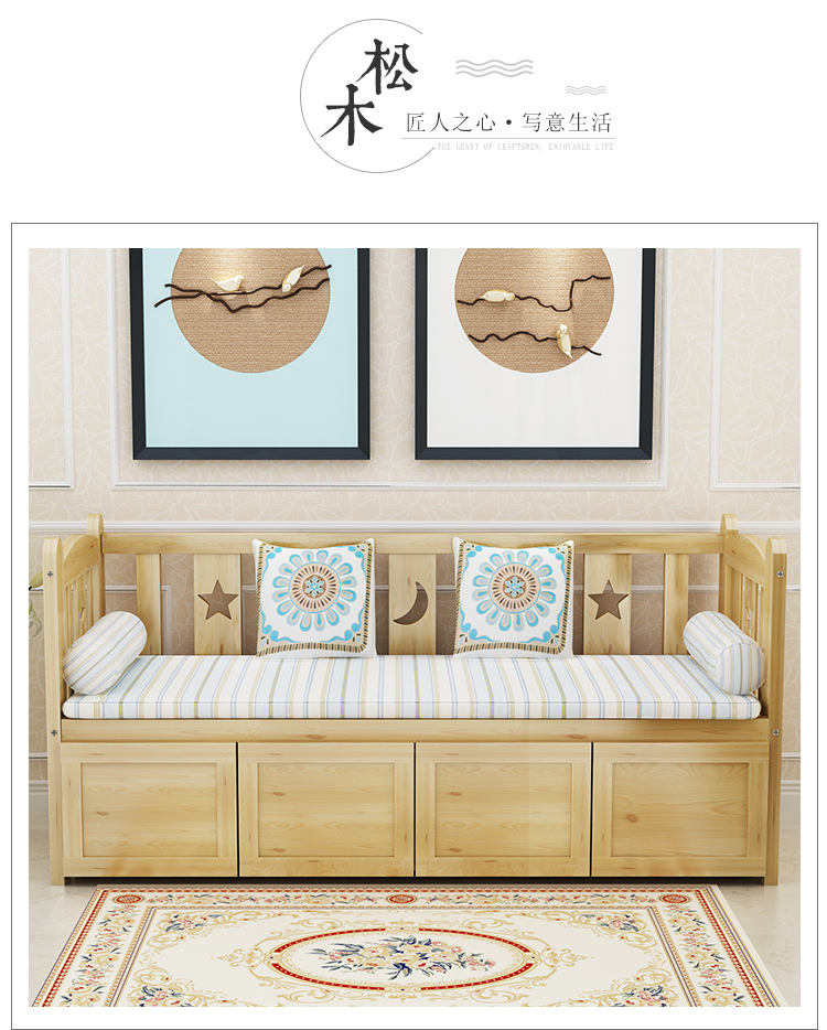 Gỗ nhân tạo giường mở rộng chức năng lưu trữ cộng mọc giường sofa giường giường nối vận chuyển thùng hộp giường - Giường giường cổ điển