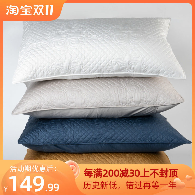 American minimalist bedroom bedside pillow bedside reading 2022 new hotel bed large pillow pure cotton removable and washable