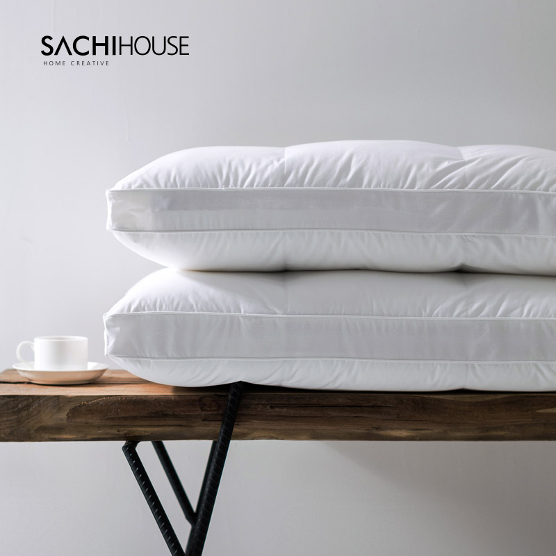 Plain straight cotton pillow pillow core hard high pillow single thickened single pair adult sleep aid high pillow memory pillow