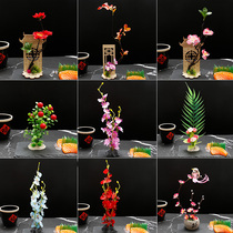 Hotel Trays Accessories Swing Trays Decoration Flowers And Grass Emulation Sashimi Parquet Dishes Creative Mood Small Swing restaurant Small flowers