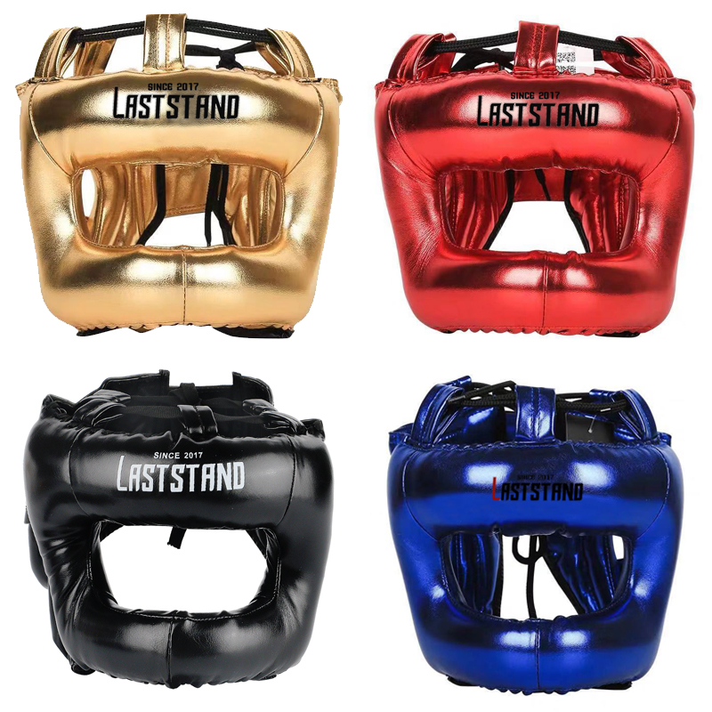 Cross-beam closed head guard Nose bridge Sanda head guard Fighting helmet Adult full surround MMA training protective gear