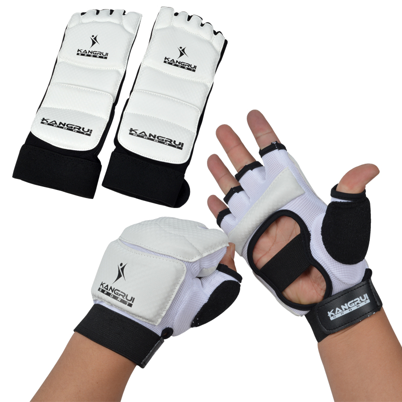 Conry Taekwondo Protective Gloves Protective Foot Cover Half Finger Boxing Gloves Sandbag Sandbag Protective Feet combined breathable special