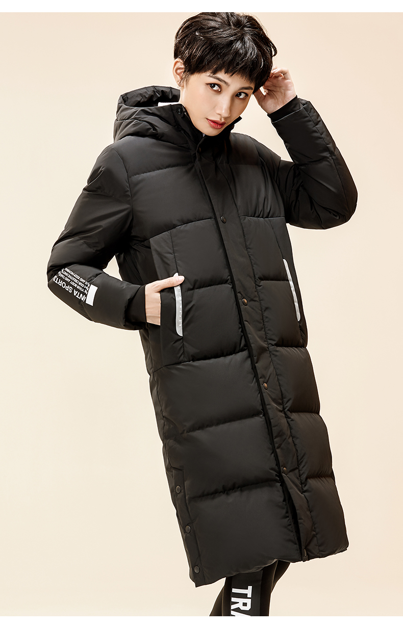 Guan Xiaotong với đoạn Anta down jacket nữ 2018 mùa đông mới xuống áo khoác gió áo trùm đầu dày áo ấm - Thể thao xuống áo khoác 210