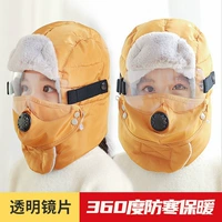 Детская шапка, прозрачные желтые очки