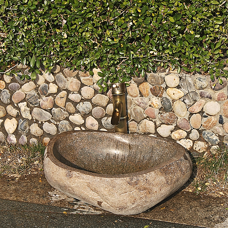 Stone countertop basin bathroom personality stone retro washbasin small size garden wash basin natural stone basin