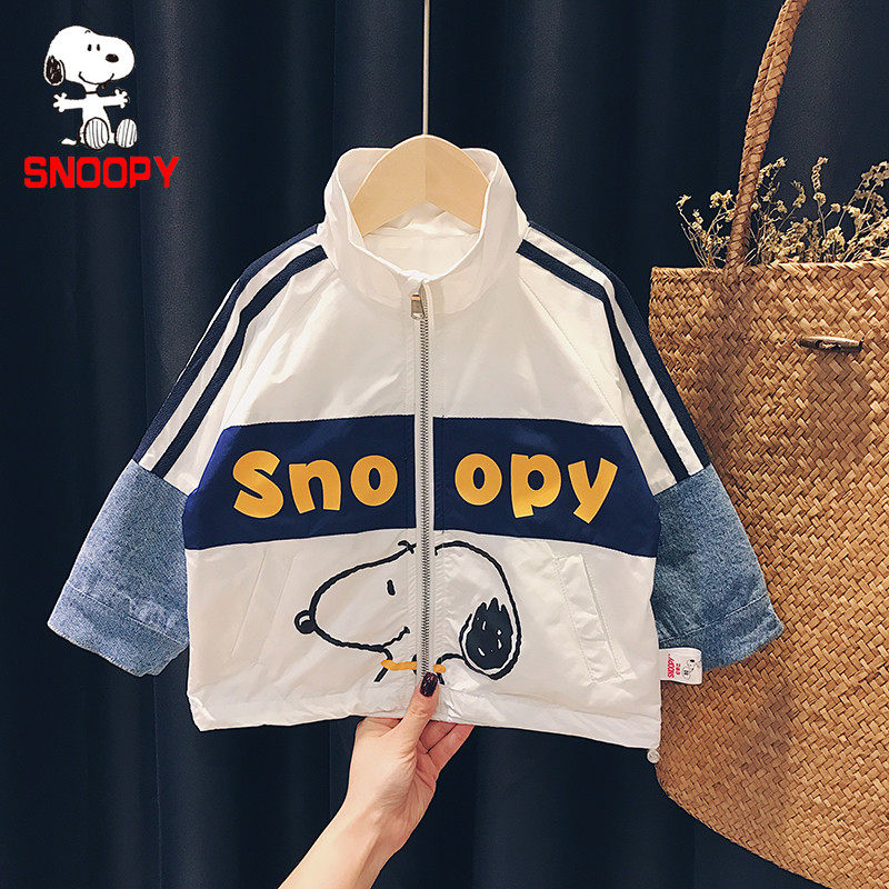 Snoopy Baby 2023 new boy and girl clothes cartoon windcoat superocean gas jacket
