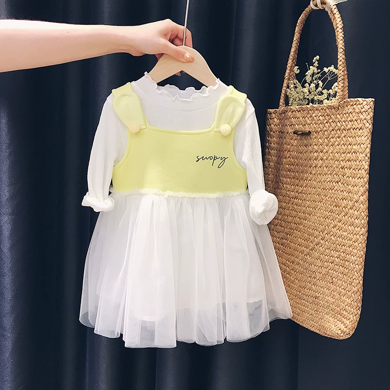 Nuby, Snoopy, юбка для девочек, осеннее slip dress, детское без рукавов платье, западный стиль