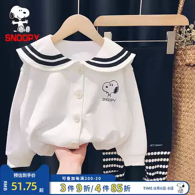 SNOOPY SNOOPY girl jacket baby 2021 new autumn children's Korean foreign school children's top