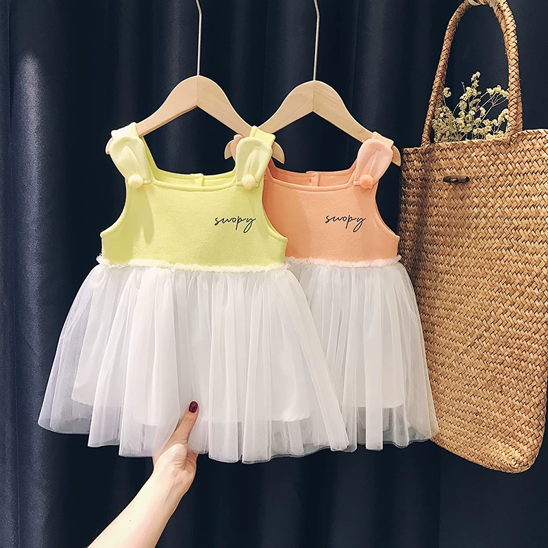 Nuby, Snoopy, юбка для девочек, осеннее slip dress, детское без рукавов платье, западный стиль