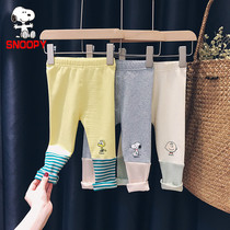 SNOOPY SNOOPY baby casual leggings children 2021 new spring and autumn women boys foreign style trousers