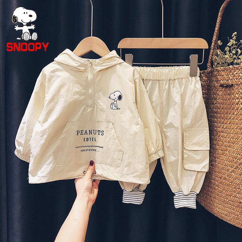 Snorby SNOOPY Children's Korean version of two sets of babies 2022 Spring-autumn season new male and female child casual suit