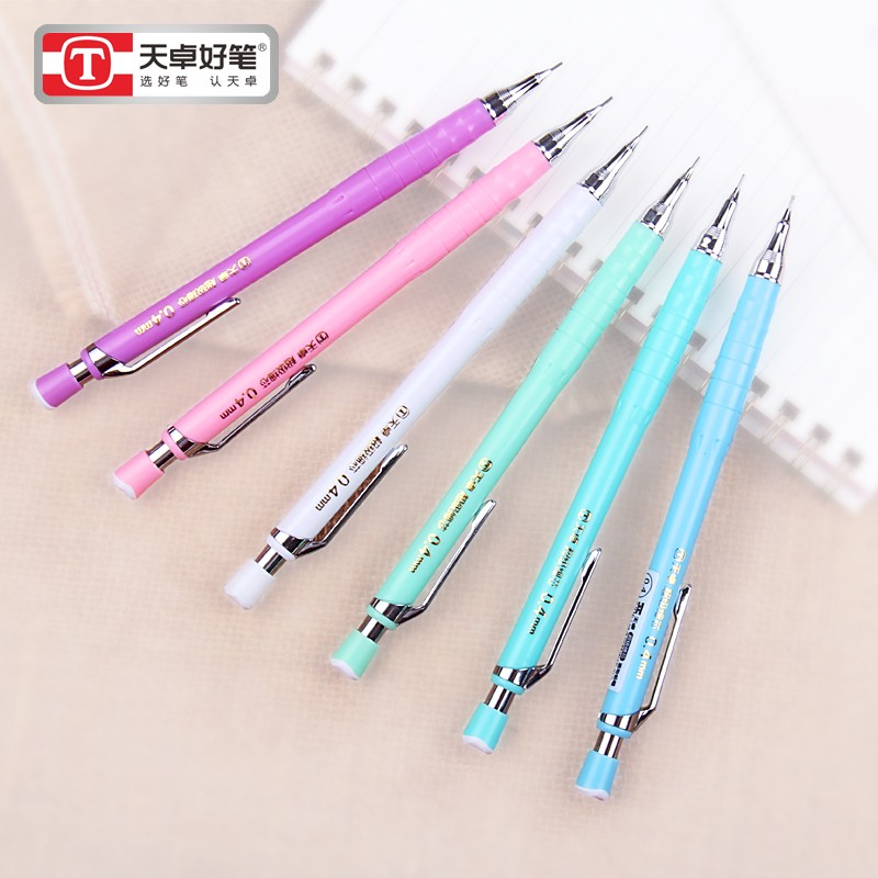 Sky Zhuo 4 0 pencil automatic pen cute candy color student automatic lead fine living action pencil fit refill-Taobao