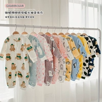 Детский коралловый комбинезон, утепленное термобелье для выхода на улицу, пуховик для новорожденных, детская пижама, осенний