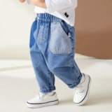 Детские штаны, осенние джинсы для мальчиков, детская одежда