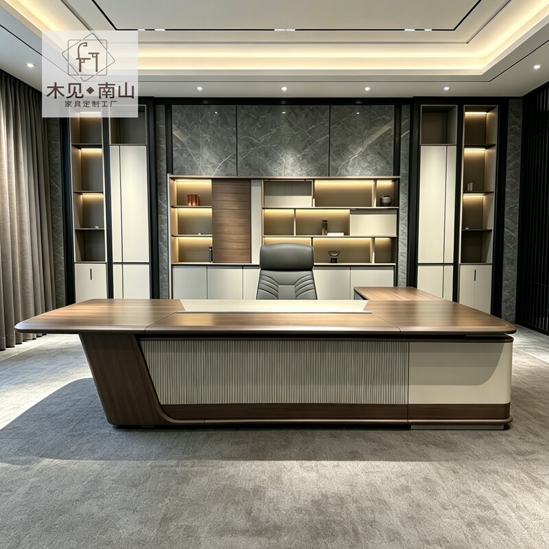 High-End Office Solid Wood Executive Desk, High-End Chairman's Desk, Ceo Desk, Light Luxury, Luxurious and Grand Executive Desk High-End Office Solid Wood Executive Desk, High-End Chairman's Desk, Ceo Desk, Light Luxury, Luxurious and Grand Executive Desk