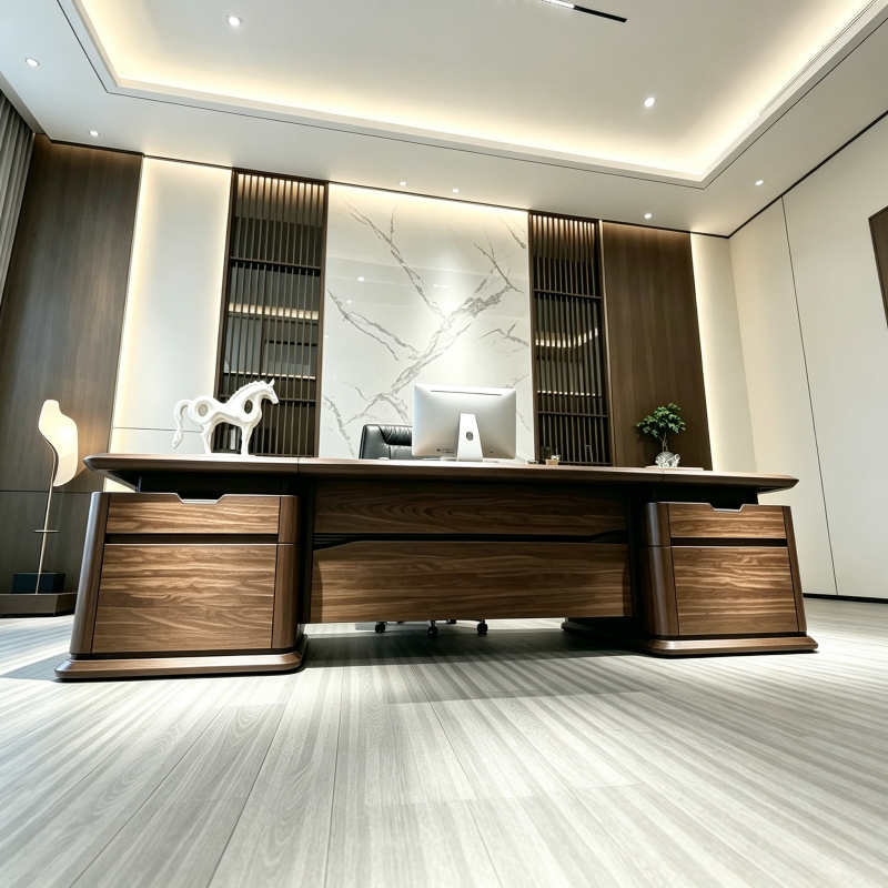 New Chinese-Style Solid Wood Executive Desk 2026 New Model General Manager Office Simple Modern Ceo Executive Desk