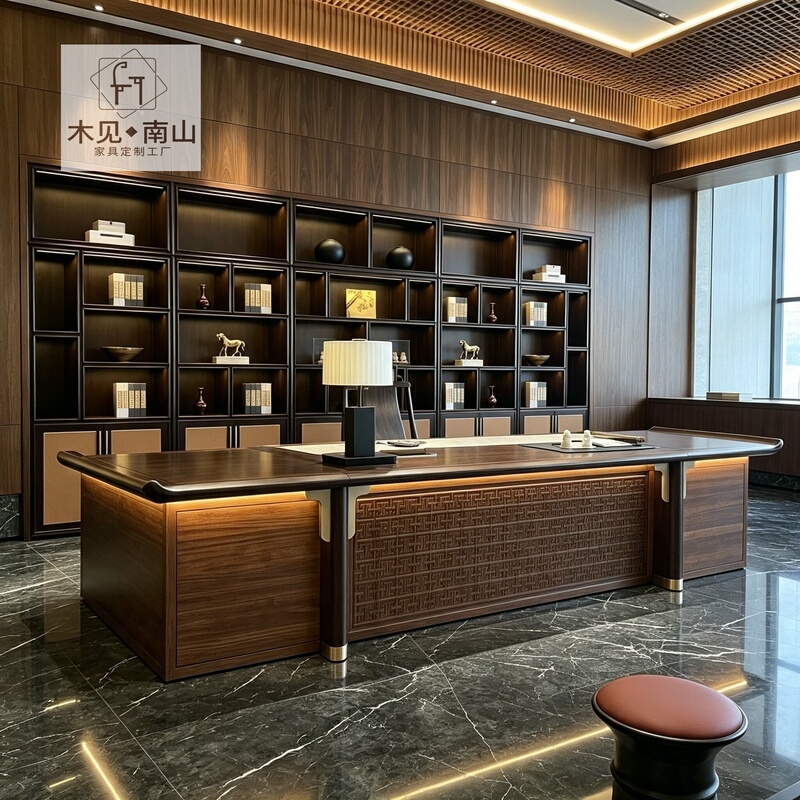 New Chinese-Style Hand-Carved High-End Solid Wood Executive Desk 2026 New Model Classy and Grand Ceo Desk New Chinese-Style Hand-Carved High-End Solid Wood Executive Desk 2026 New Model Classy and Grand Ceo Desk