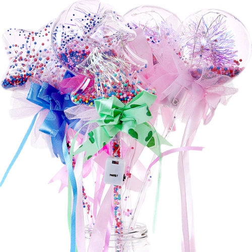 Толкайте новые таблетки Starlight Magic Baseball Flash Bobo Bol Fairy Stick светящиеся игрушки ночной рынок детской площадь