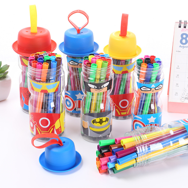 Cartoon 12-color watercolor pen set kindergarten small gift student prize school supplies kindergarten gift wholesale