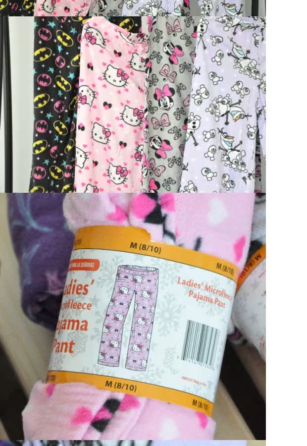 Đặc biệt Ngoại thương Lông cừu Disney Kitty Anime Lady Cartoon Home Quần Quần Pajama quần dài nữ