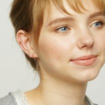 Japan Direct Mail StarJewelry Geometric Shapes Series Fashion Triangular Round Square 10K Earrings