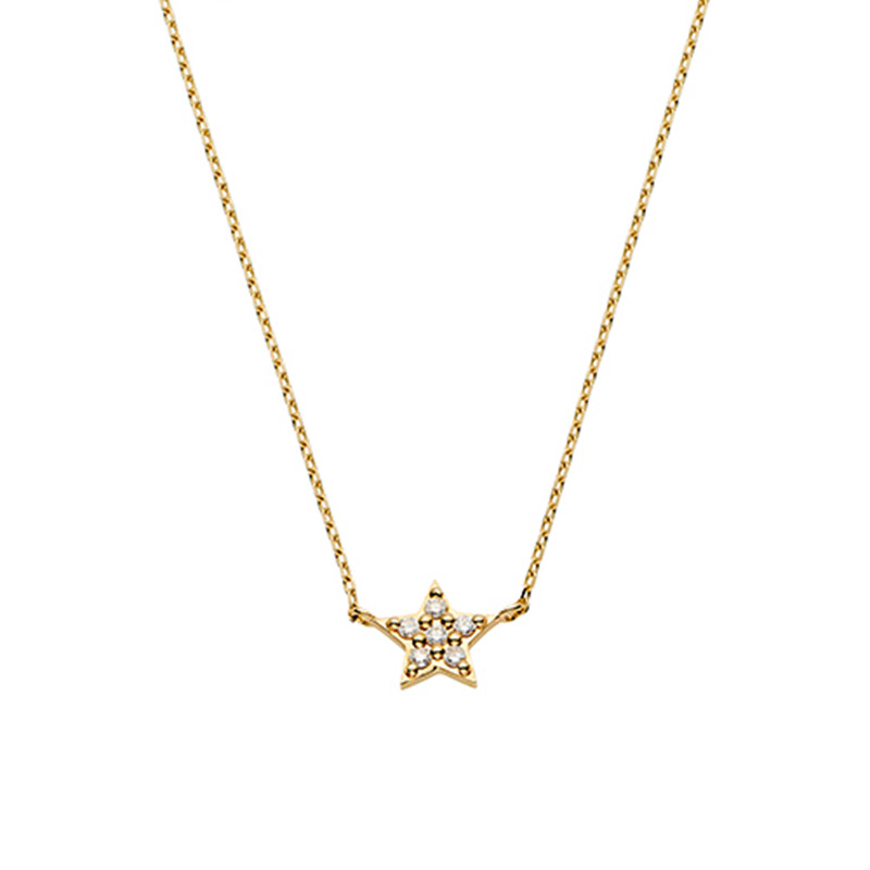 Japanese direct mail Vendome Aoyama 18 summer limited diamond star 10K gold double necklace earrings