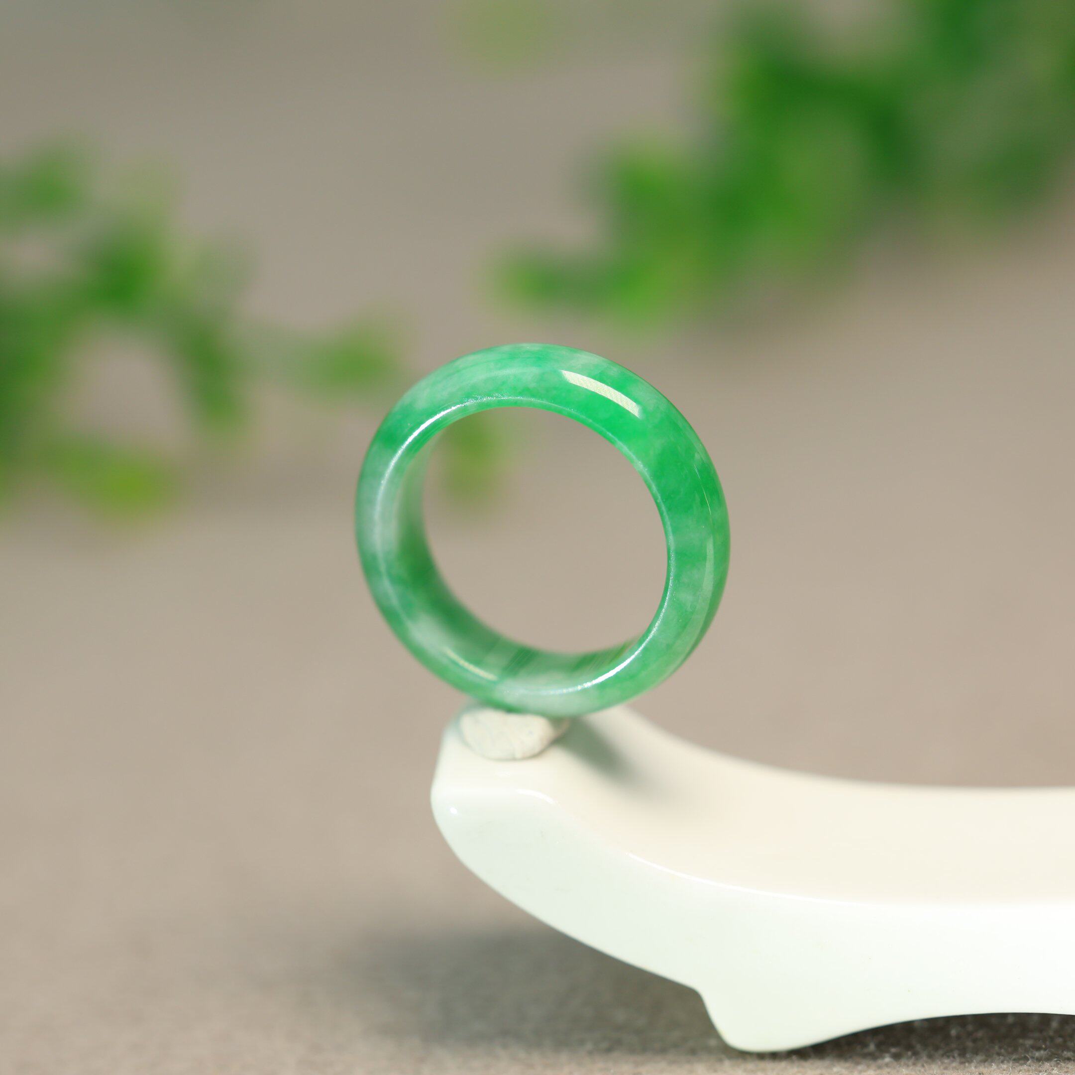 Yanglu Myanmar natural grade A jadeite ring