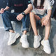 Men's shoes spring 2024 new couple sports white shoes versatile thick sole heightening dad shoes men's trendy shoes summer