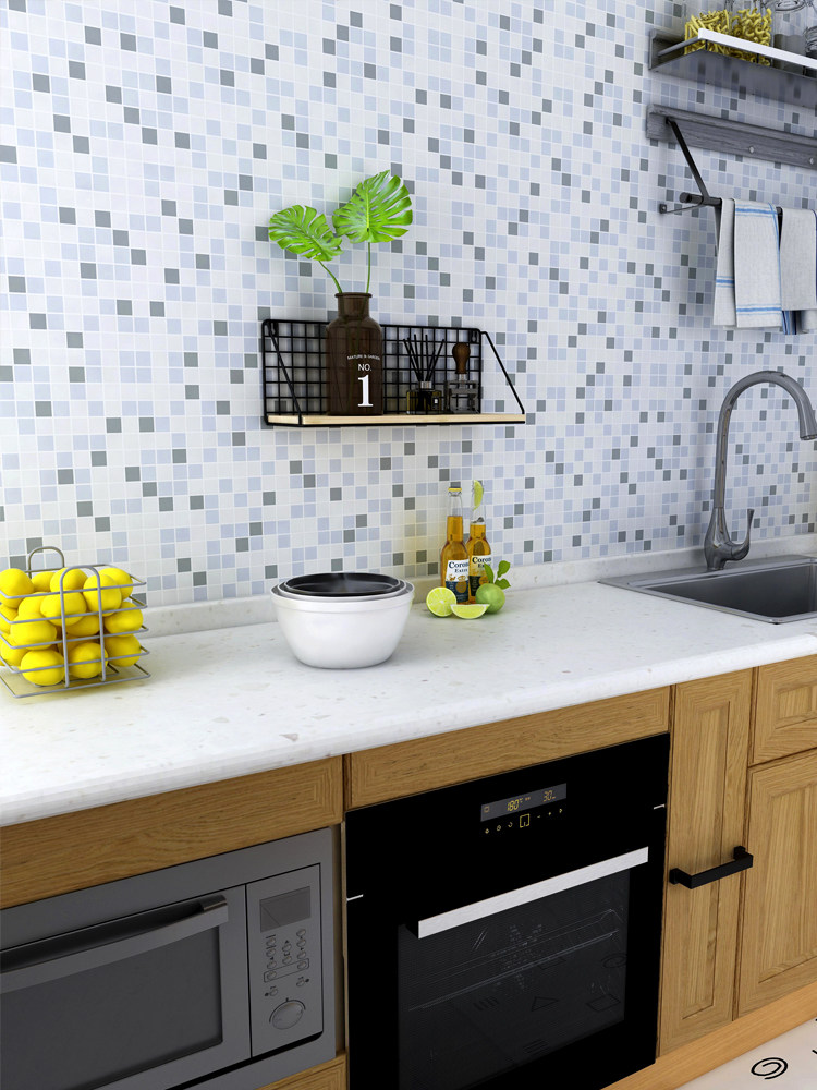 Huaxin Shuo Nordic gray mosaic ceramic solid color hexagonal tile kitchen powder room Bathroom non-slip floor wall tile