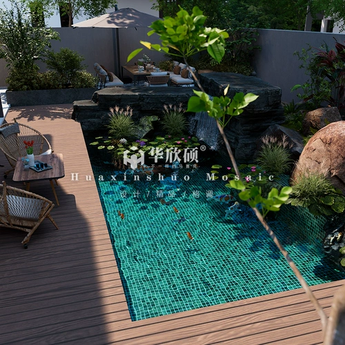 华欣硕 Натуральный большой цветочный зеленый камень мозаичный керамический мраморная собственность