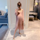 Pregnant women autumn dress Korean style loose fashion net red fairy go out long-sleeved chiffon dress spring and autumn