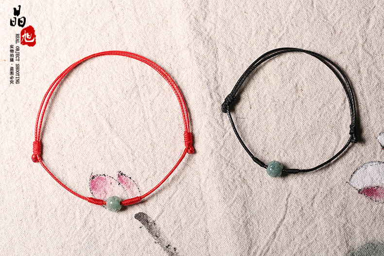 chuyển Jade hạt Passepartout vài mô hình màu đỏ chuỗi vòng đeo tay của nam giới và phụ nữ tay dây natal vòng chân chuỗi màu đỏ đơn giản màu đỏ lắc chân nữ vàng đẹp