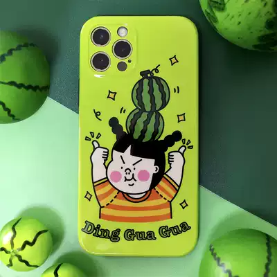 Little Fart Hiccup original applicable iphone12 mobile phone Protective case top melon green imd bright soft shell all-inclusive protective cover