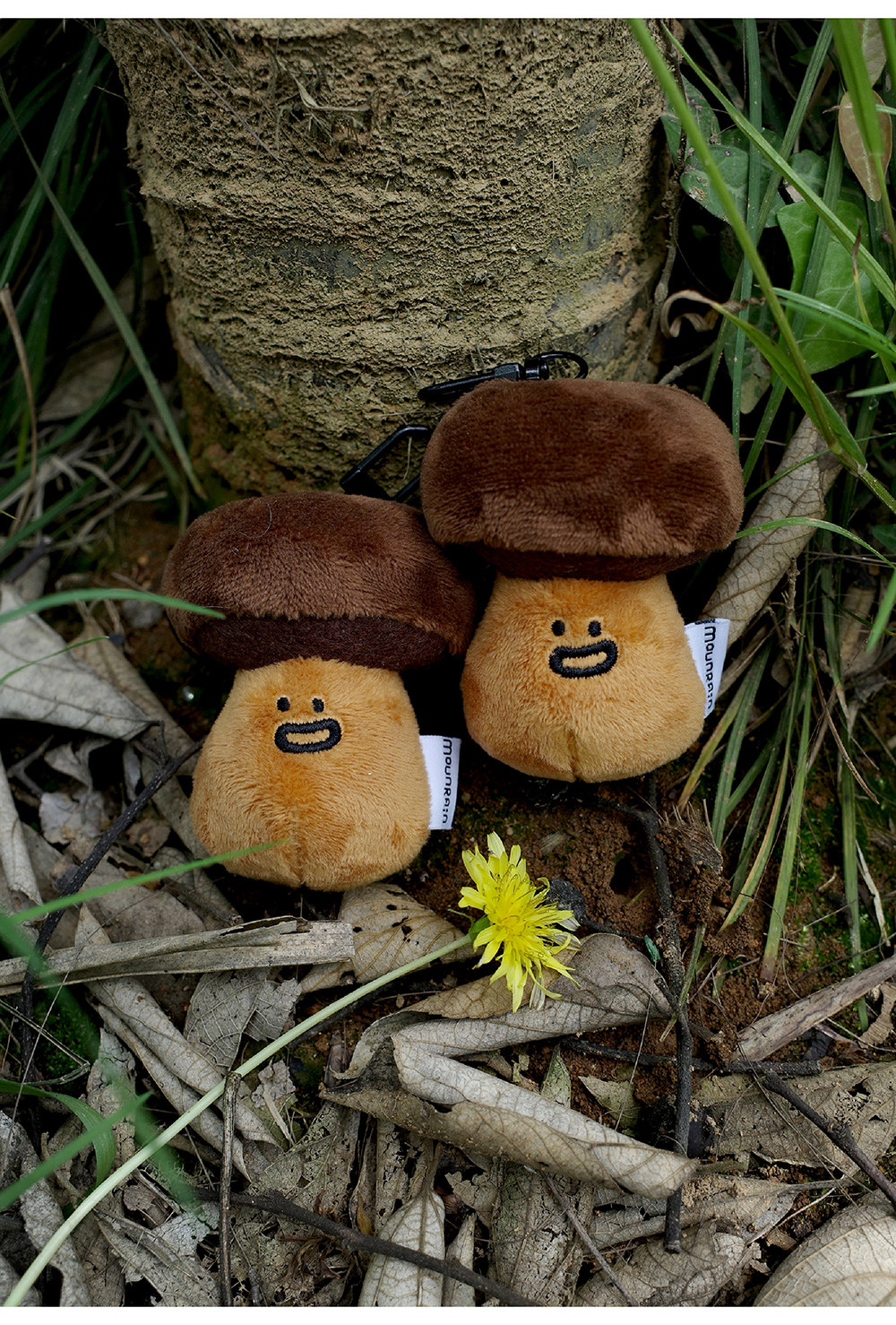 雨過山オリジナル ポルチーニ茸のふわふわチャーム かわいいきのこ型