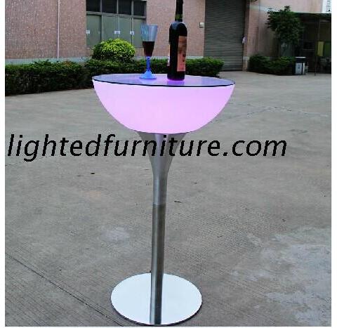 Bàn đèn LED mới thanh sáng tạo bàn cocktail cao và ghế bar đầy màu sắc ghế đẩu đêm đồ nội thất có chân - Giải trí / Bar / KTV